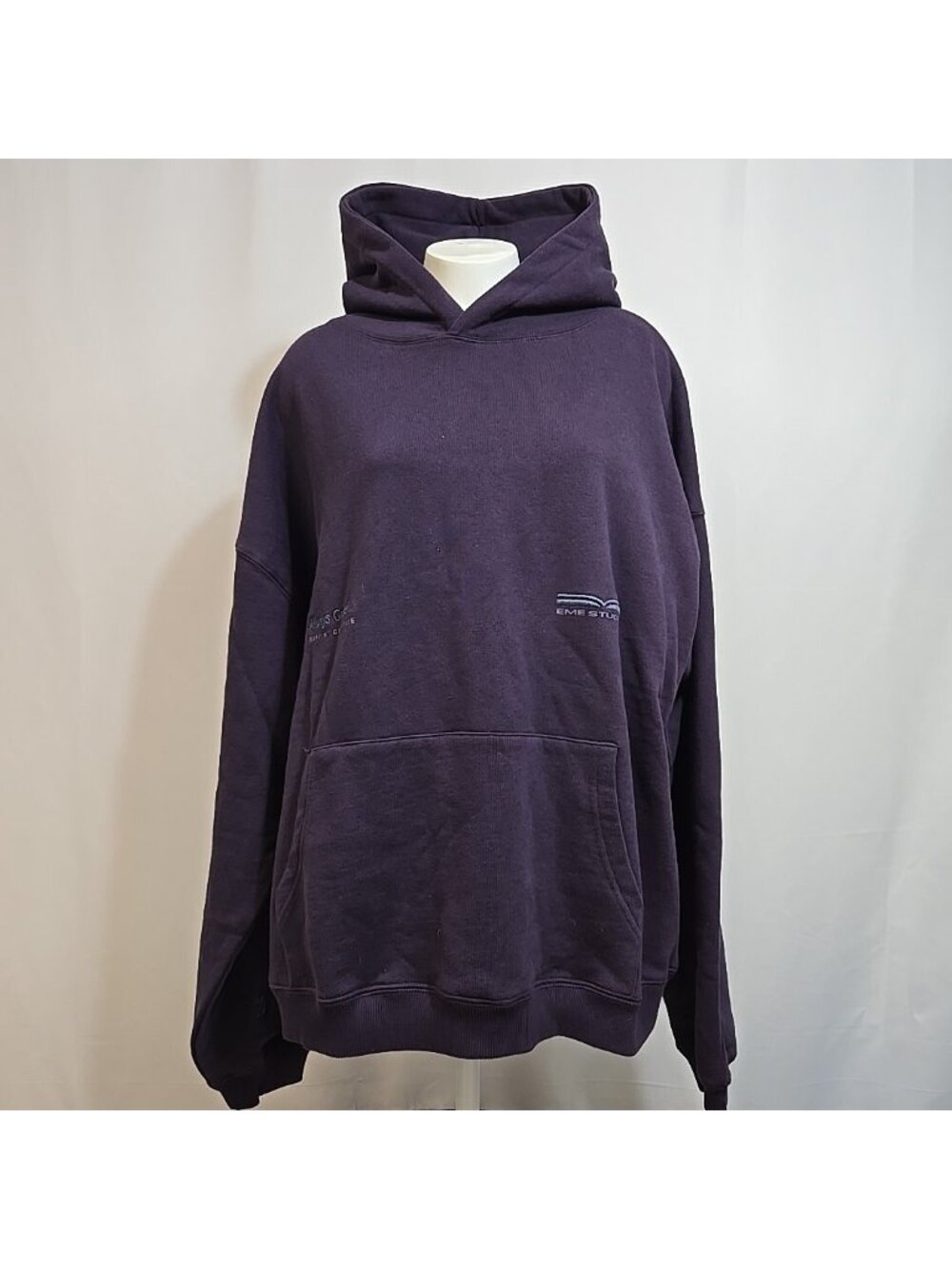 EME Studios Hoodie Womens Size Large Oversized Purple Always Grateful Gratitude